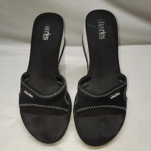 Charles David Neoprene wedge heel Sandals READ see measurements 8.5? - Picture 1 of 11